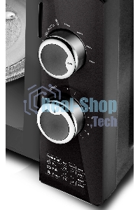 Микроволновая печь Centek CT-1570 черный, 23 л, 900 Вт, переключатели - поворотный механизм
