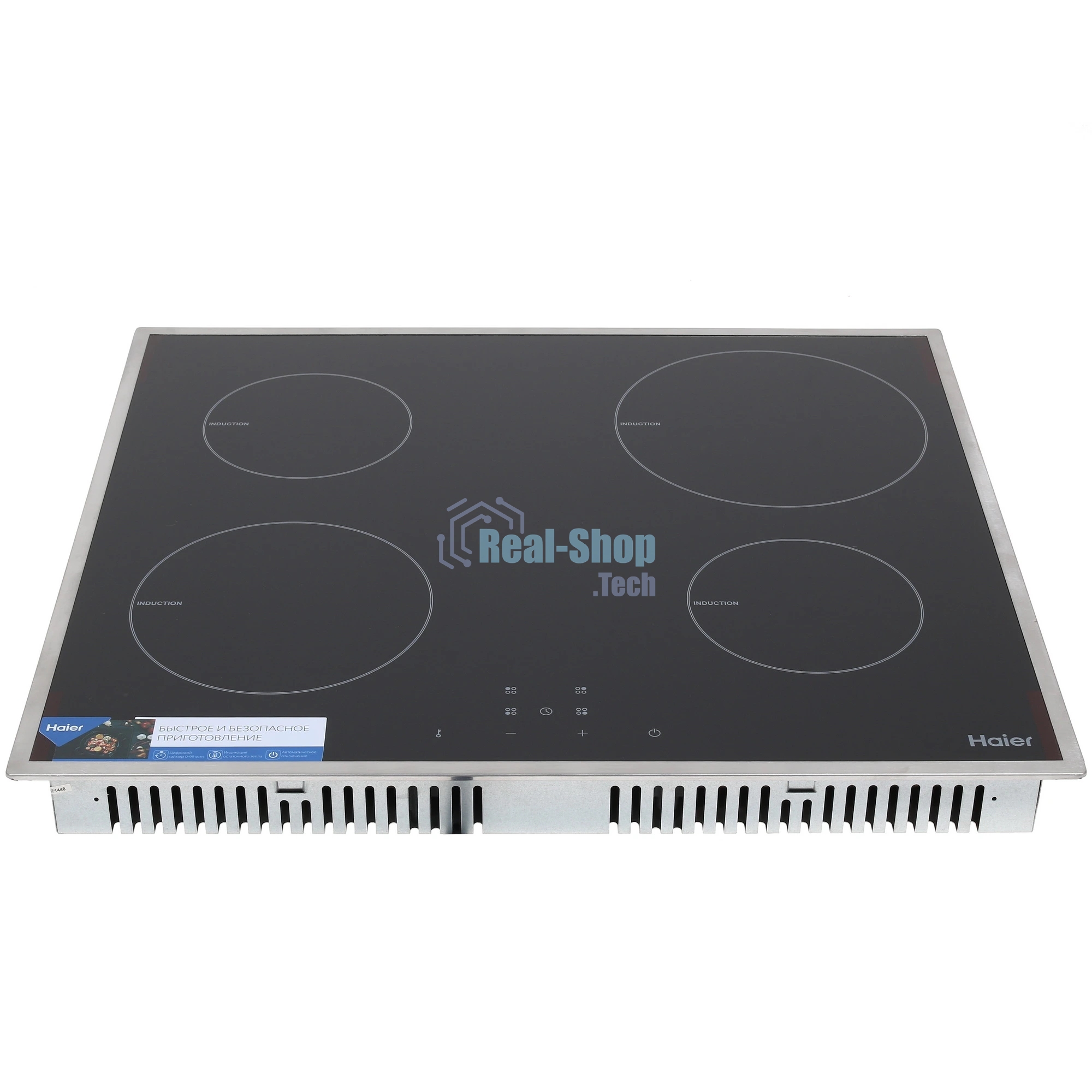 Индукционная варочная поверхность Haier HHX-Y64NFB, 4 конфорки, стеклокерамика, 7000 Вт