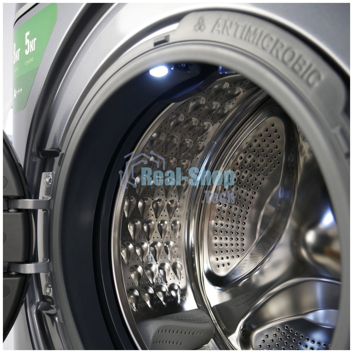 Стиральная машина Centek CT-1956 серый, загрузка фронтальная 8/5 кг (стирка/сушка), 1400 об/мин., класс А+++