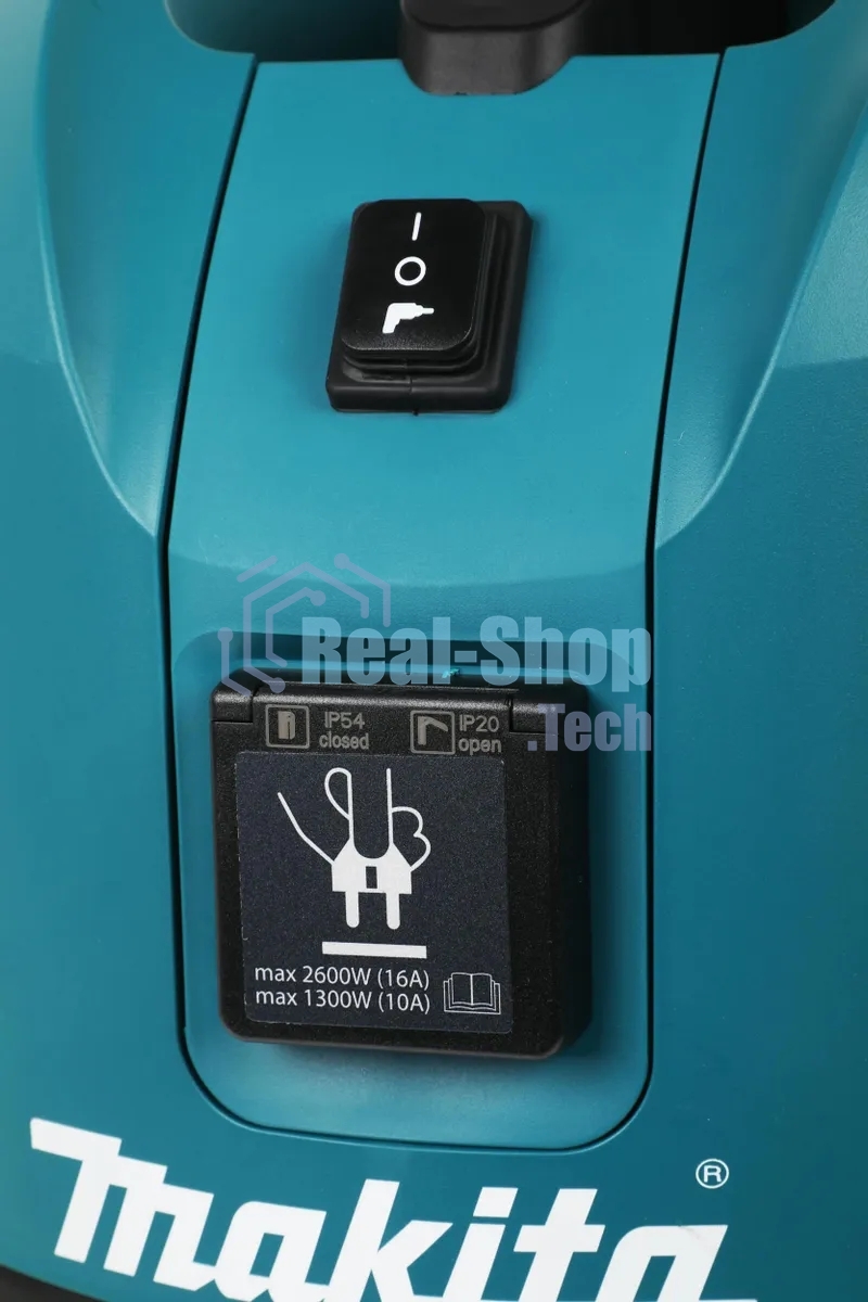 Строительный пылесос Makita VC2512L серый, 1000 Вт, уборка сухая/влажная, пылесборник мешок/контейнер, 25 л