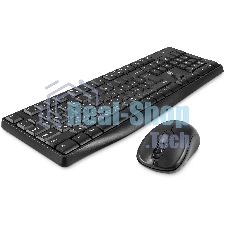 Комплект клавиатура+мышь Oklick S260W беспроводной, USB, 1600 DPI, чёрный