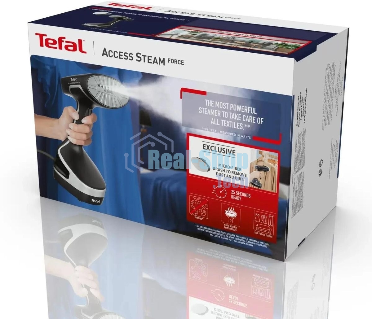 Отпариватель Tefal DT8230E1 черный/серый, 2000 Вт, 30 г/мин, 200 мл