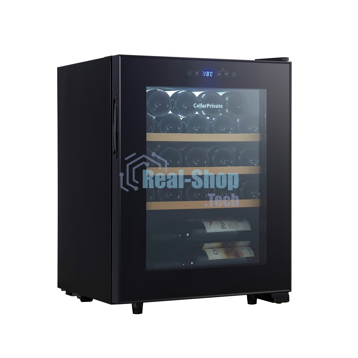 Винный шкаф Cellar Private CP023 черный, 60 л, 1 отсек, 23 бут.