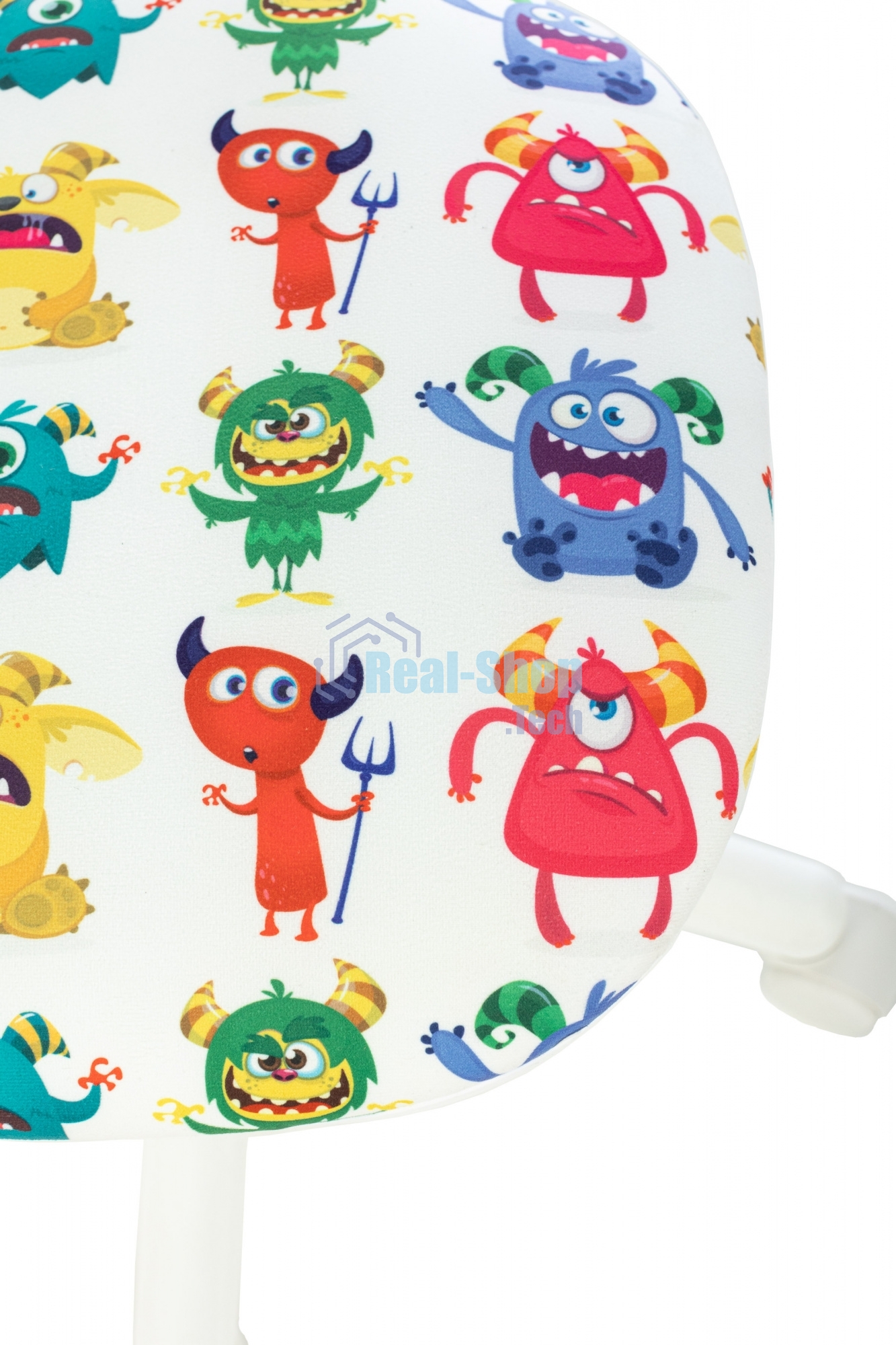 Кресло детское Бюрократ CH-W299 белый TW-15 мультиколор сиденье монстры сетка/ткань крестов. пластик