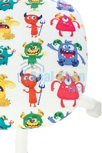 Кресло детское Бюрократ CH-W299 белый TW-15 мультиколор сиденье монстры сетка/ткань крестов. пластик