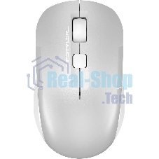 Мышь беспроводная A4Tech Fstyler FB26CS Air2 серебристый/белый, 2000 dpi, радиоканал, Bluetooth, USB, кнопки - 4