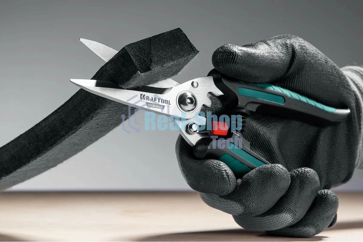 Многофункциональные прямые технические ножницы KRAFTOOL ALLIGATOR 200 мм