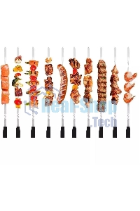 Шашлычница электрическая Kitfort КТ-1407 900Вт нержавеющая сталь/оранжевый