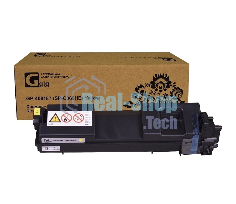 Принт-картридж GalaPrint GP-408187 (SP-C360HE) желтый (6000 стр) для Ricoh Aficio SPC360/SPC361