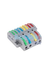 Клемма Rexant СМК 4х2 проходная разветвительная 4 полюса, с монтажной площадкой (1 ввод, 2 вывода на полюс) (20 шт/уп)