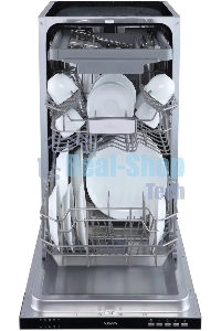 Встраиваемая посудомоечная машина Бирюса DWB-410/6, черный, 44.8 см, 10 компл., 47 дБ, класс A++