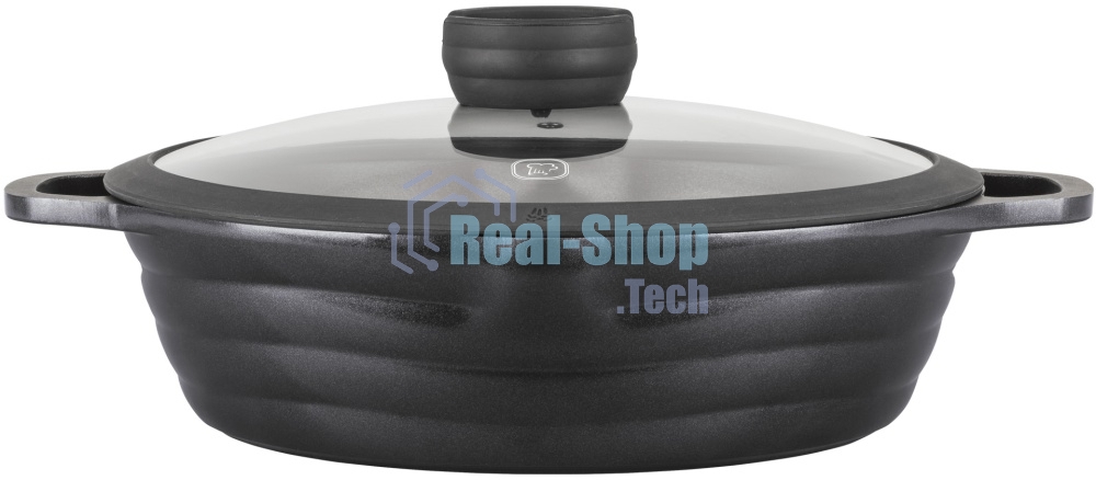 Сотейник Rondell Pacific RDA-1907 d=28 см (с крышкой) графитовый