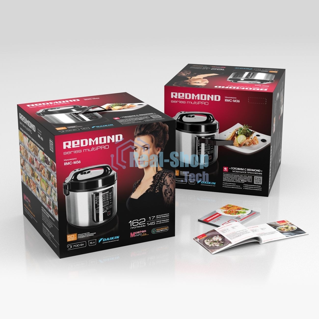 Мультиварка Redmond RMC-M36 сталь/черный