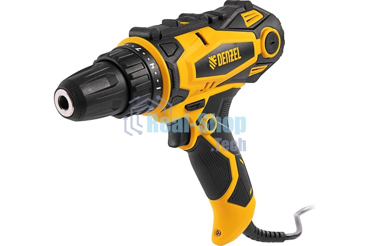 Дрель-шуруповерт сетевая Denzel SD-300-10, 300Вт