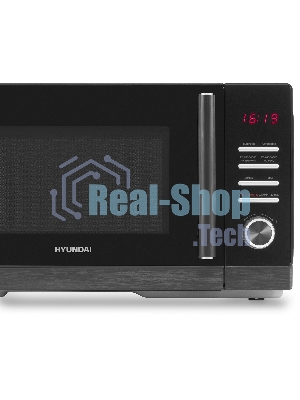 Микроволновая печь Hyundai HYM-D3012 черный, 25 л, 800 Вт, переключатели - кнопки, поворотный механизм