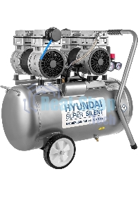 Компрессор поршневой Hyundai HYC 30250LMS безмасляный 300л/мин 50л 2000Вт серебристый/черный