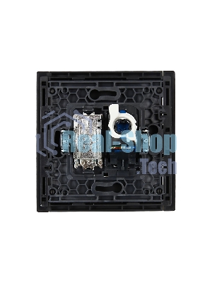 Розетка двойная TV+RJ45 кат.6 IEK FORTE&PIANO FP137 черный