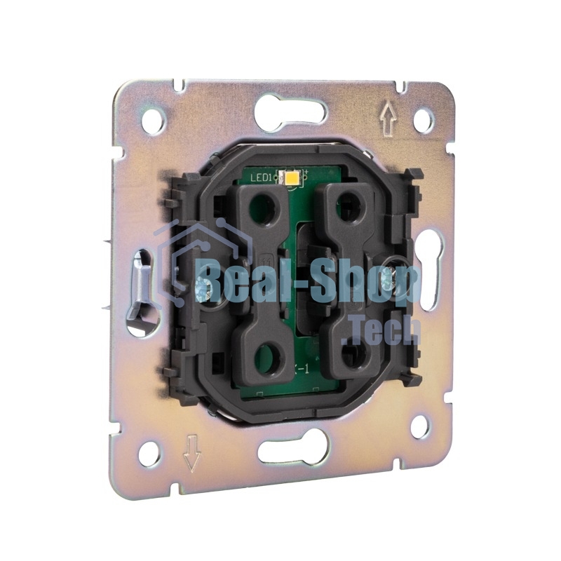 Выключатель Kranz STRONG 1 кл с подсветкой 10А с/у антрацит