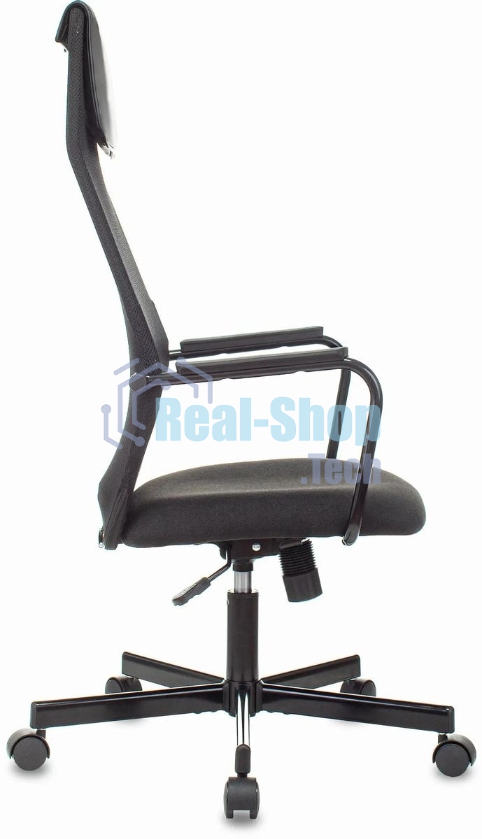 Кресло компьютерное Бюрократ KB-5M TW-01 3C11 черный, сетка/ткань, с подголов. крестовина металл черный