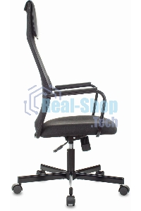 Кресло компьютерное Бюрократ KB-5M TW-01 3C11 черный, сетка/ткань, с подголов. крестовина металл черный