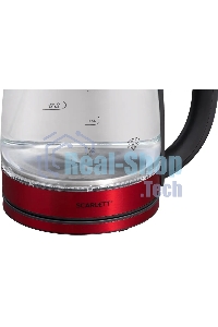 Чайник электрический Scarlett SC-EK27G65 красный/черный, 1800 Вт, 1.8 л