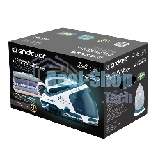 Парогенератор электрический Endever Delta-500, белый/темно-бирюзовый, мощность 3200 Вт, подача пара 170 г/мин, макс. пар удар до 600 г/мин