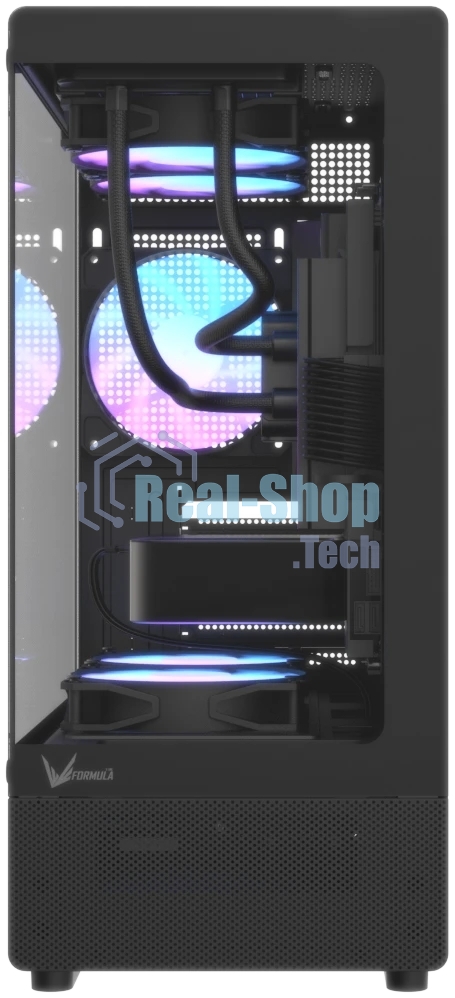 Корпус Formula Crystal Z1CM v2 черный без БП mATX 5x120мм 1xUSB3.0 audio bott PSU