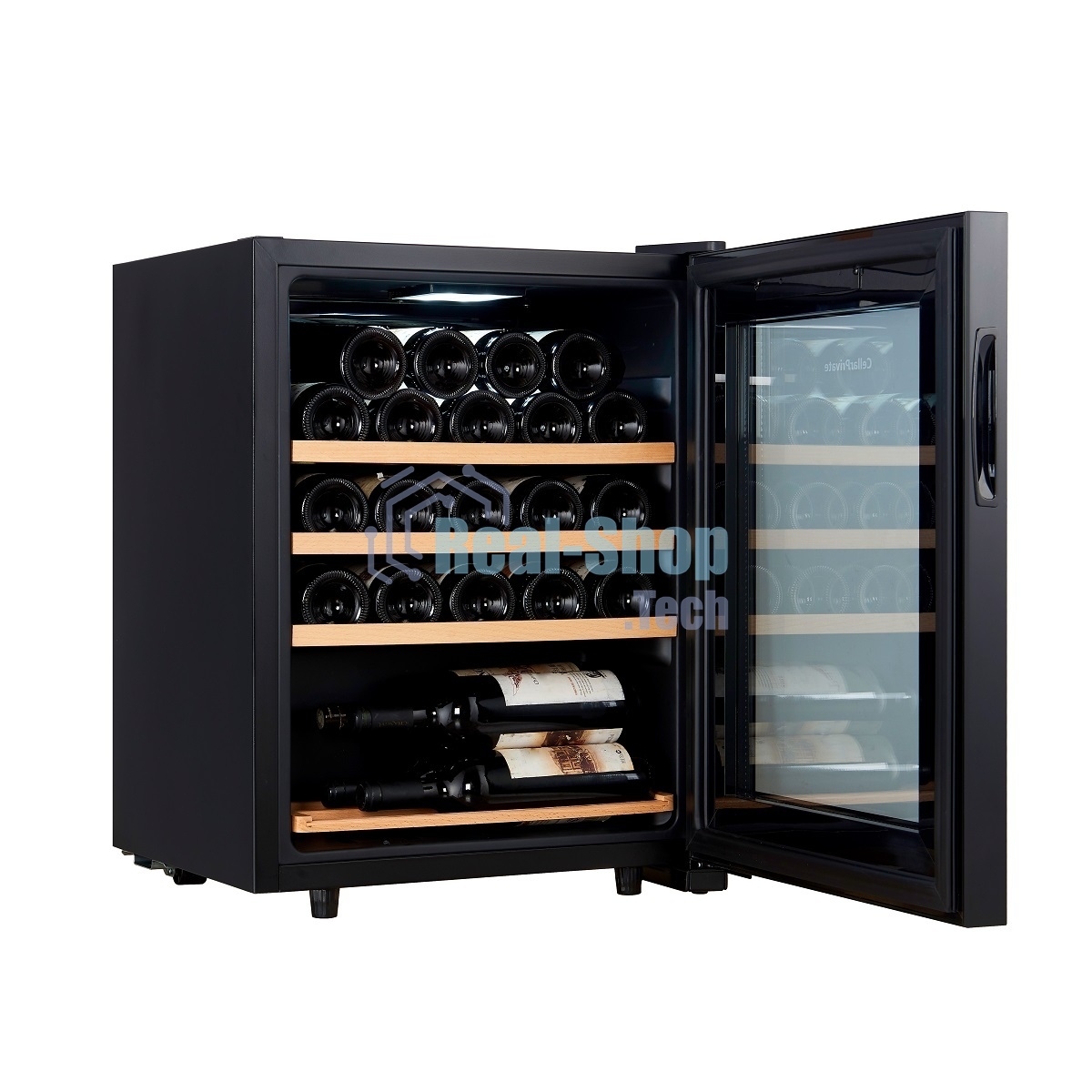 Винный шкаф Cellar Private CP023 черный, 60 л, 1 отсек, 23 бут.