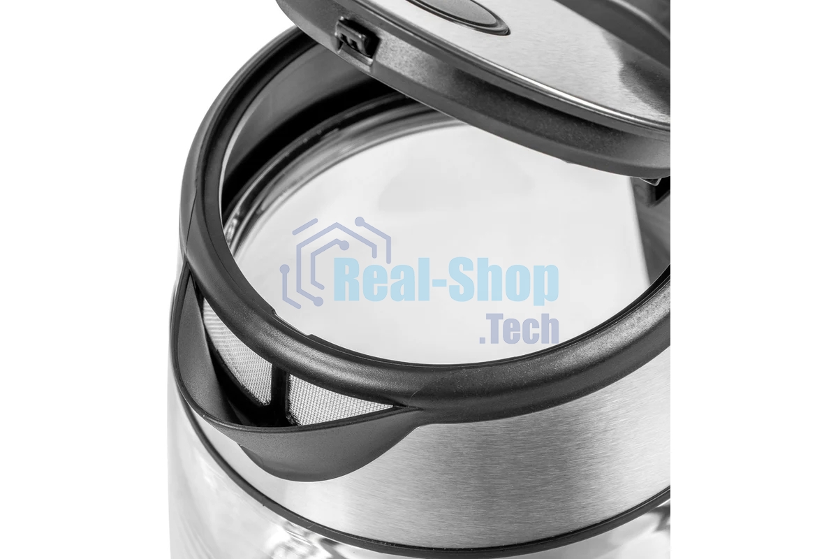 Чайник электрический Galaxy Line GL 0558, черный, стекло, 2200 Вт, 1,7 л