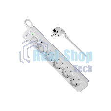 Удлинитель с сетевым фильтром Defender DFS 135, белый, 5 розеток, 5 м.