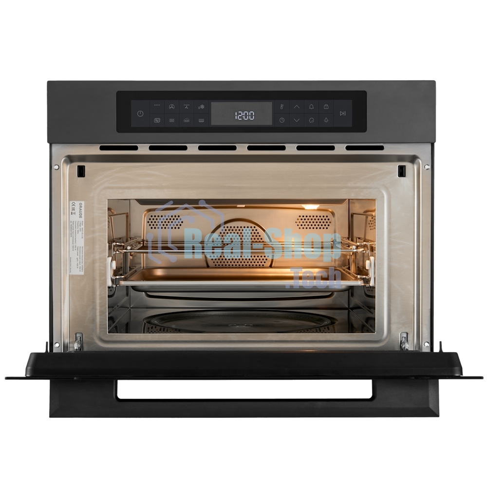 Микроволновая печь встраиваемая GRAUDE MWG 45.0 GE черно-серый, 38 л, 1000 Вт, переключатели - сенсор