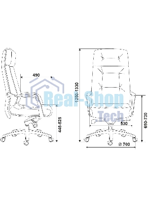 Кресло Бюрократ DAO/WHITE белый, кожа