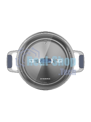 Кастрюля Maunfeld Madison MF50MS01CR из нержавеющей стали со стеклянной крышкой, 22см, 4,7л.