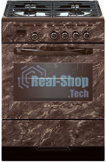 Плита комбинированная Gefest ПГЭ 6302-03 0054 коричневый, конфорок 4 газовых, духовка 55 л, 60 см x 85 см x 60 см