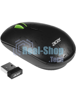 Мышь беспроводная Acer OMR307 черный, 1600 dpi, радиоканал, USB, кнопки - 4
