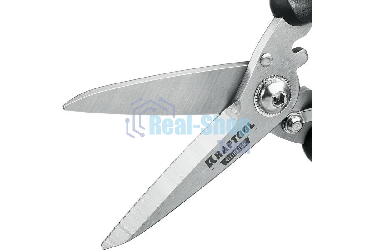 Многофункциональные прямые технические ножницы KRAFTOOL ALLIGATOR 200 мм