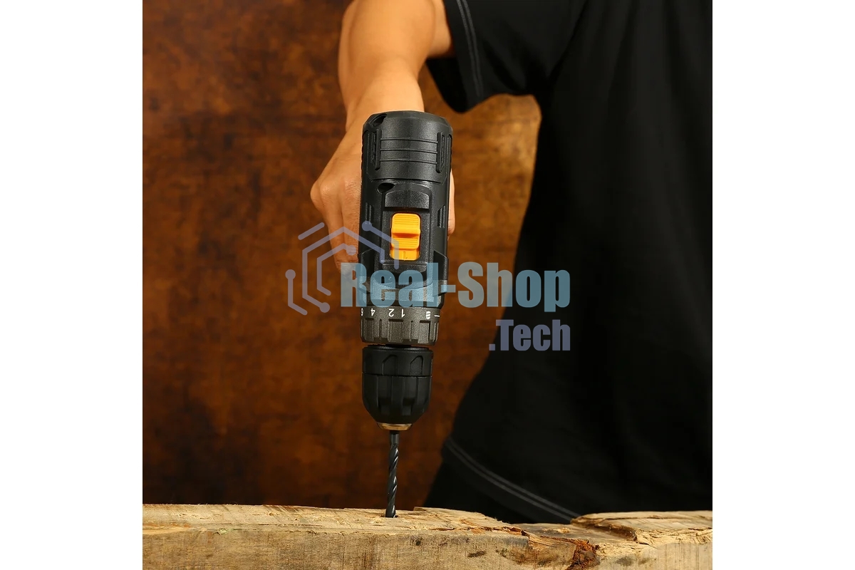 Дрель-шуруповерт аккумуляторная Deko GCD12DU3 SET2 FU-Li-Ion, 12В, 1 АКБ