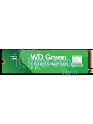 Накопитель SSD Western Digital WD Green SN3000, 1Tb M.2 2280, PCI-E 3x4, R/W - 5000/4200 MB/s