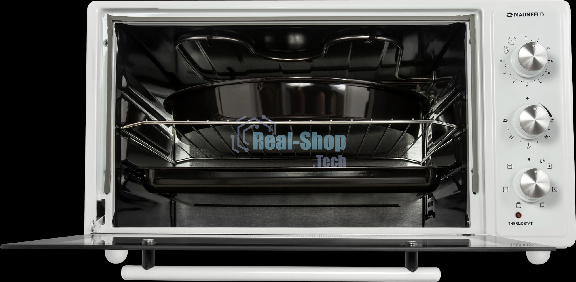 Мини-печь Maunfeld CEMOA.456.W ширина 60 см, механическое управление, 45 л,конвекция, белый