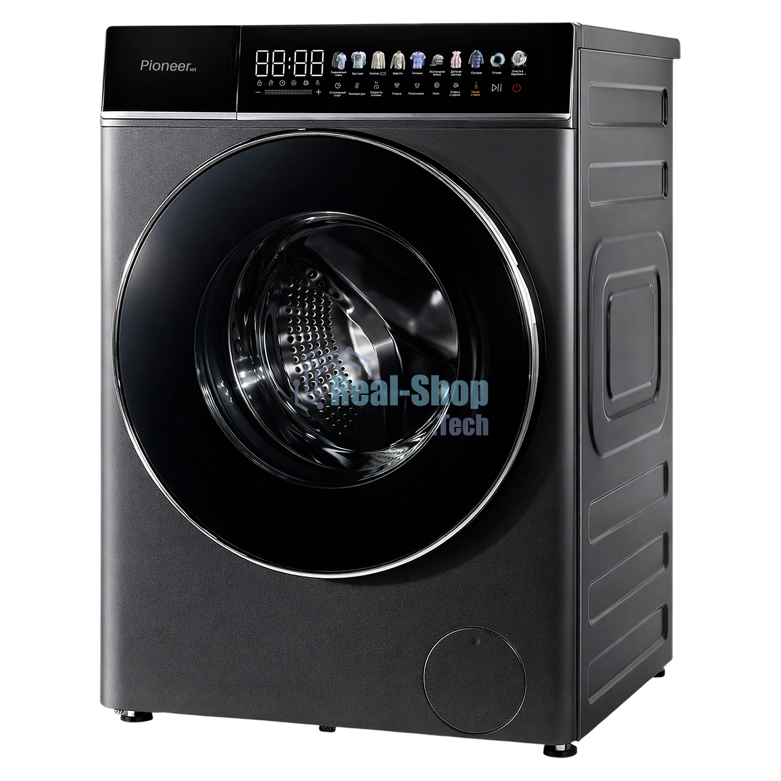 Стиральная машина Pioneer WM-248006BG темно-серый, загрузка фронтальная 8 кг, 1400 об/мин