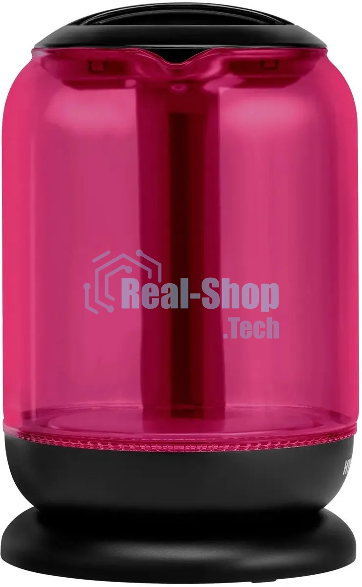 Чайник электрический Hyundai HYK-G4808 1.8л. 2200Вт малиновый/черный (корпус: стекло)