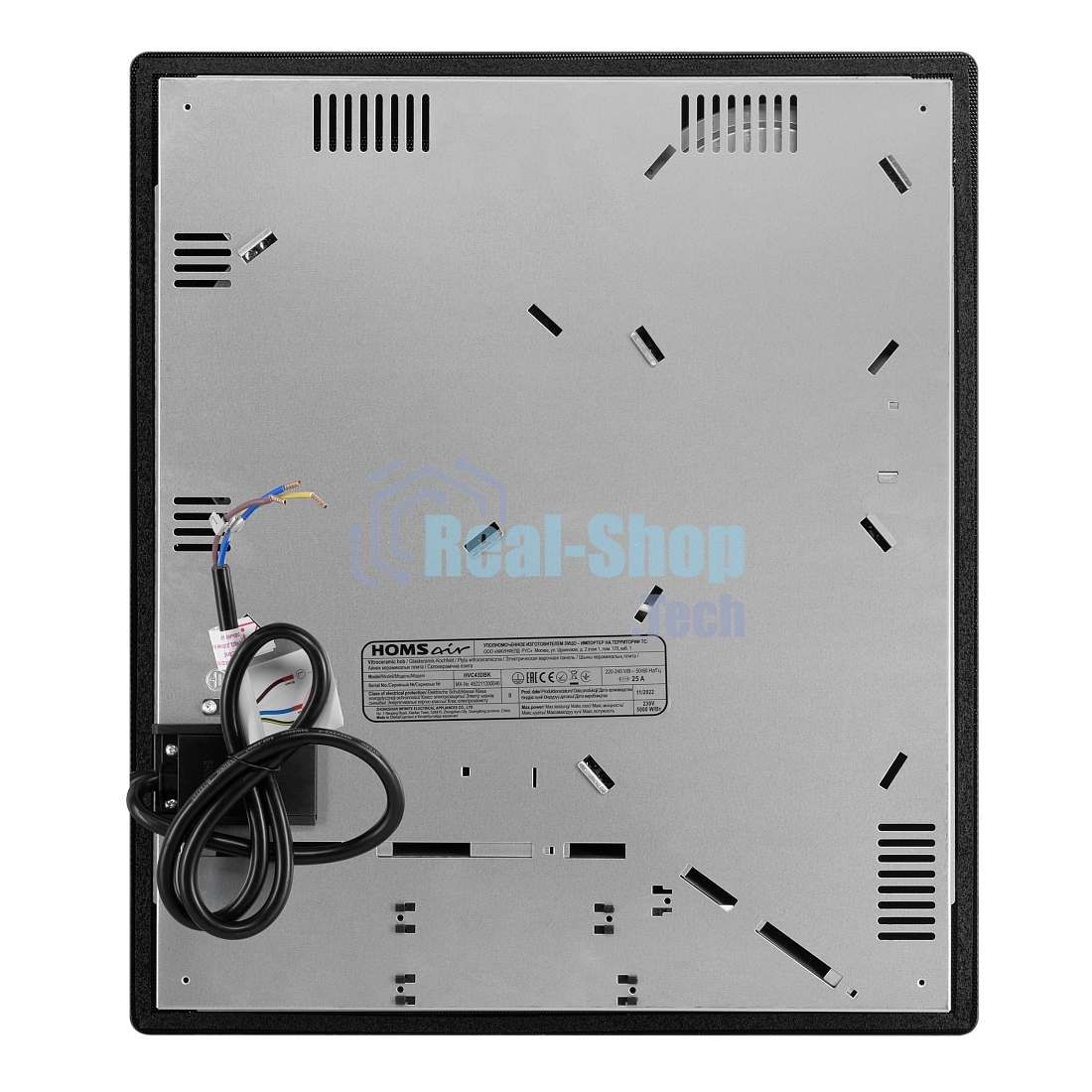 Электрическая варочная панель HOMSair HVC43DBK Hi-Light, независимая, черный