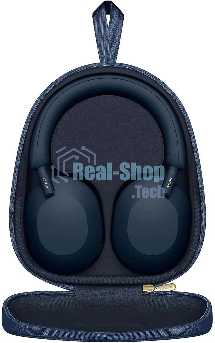 Наушники мониторные Sony WH-1000XM5, 1.2м, Buetooth, синий