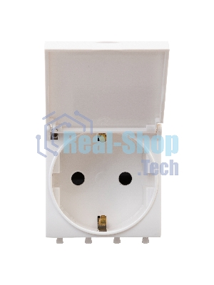 Розетка с крышкой модульная DKC 4400012 2P+E, с з/ш, 