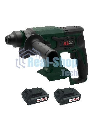 Профессиональный бесщеточный перфоратор аккумуляторный KLPRO KLPM18B-20 (18В, Li-ion-2шт, 2.0А·ч, 1,7Дж, SDS-plus, З/У,сумка)