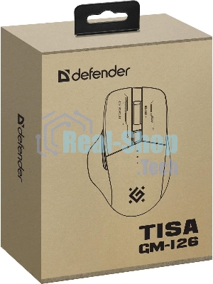 Мышь беспроводная Defender Tisa GM-126 белый/синий, 1600 dpi, радиоканал, Bluetooth, USB, кнопки - 6
