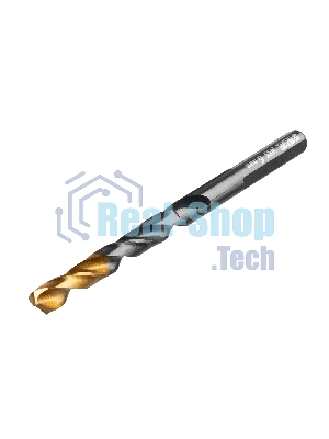 Сверло по металлу Denzel 6 мм, HSS-Tin, Golden Tip, 10 шт.