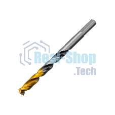 Сверло спиральное по металлу Denzel 7,5 x 109мм, Р6М5, Golden Tip, многогранная заточка