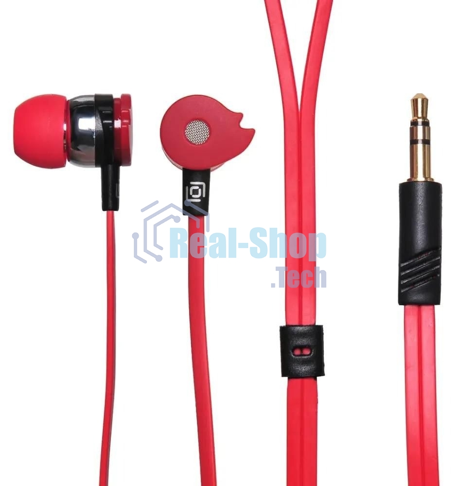 Проводные наушники Oklick HP-S-210 красный, внутриканальные, Jack 3.5 мм