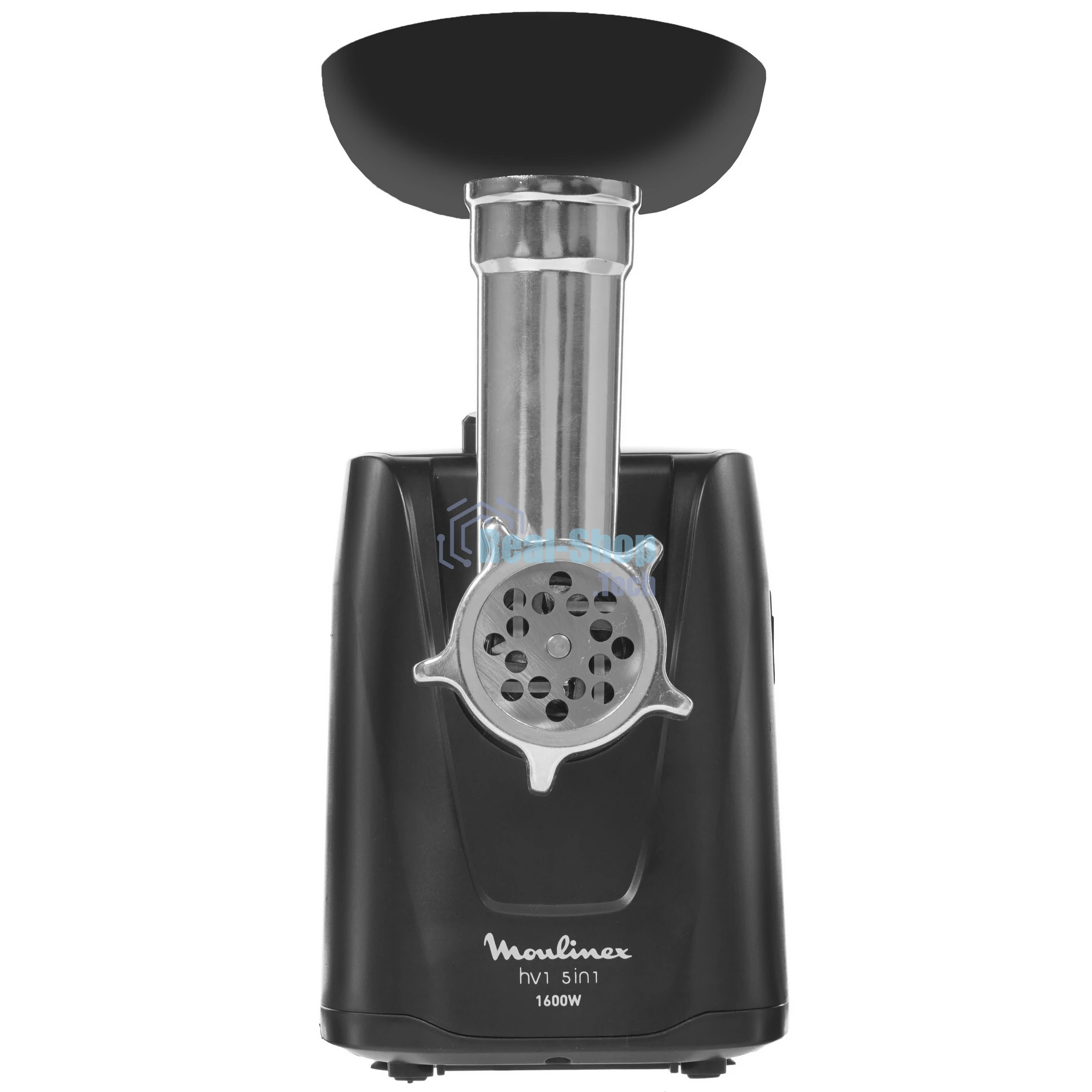 Мясорубка электрическая Moulinex ME112832 черный/серебристый, 1600 Вт, 1.9 кг/мин, реверс, защита от перегрузки, насадки - 5